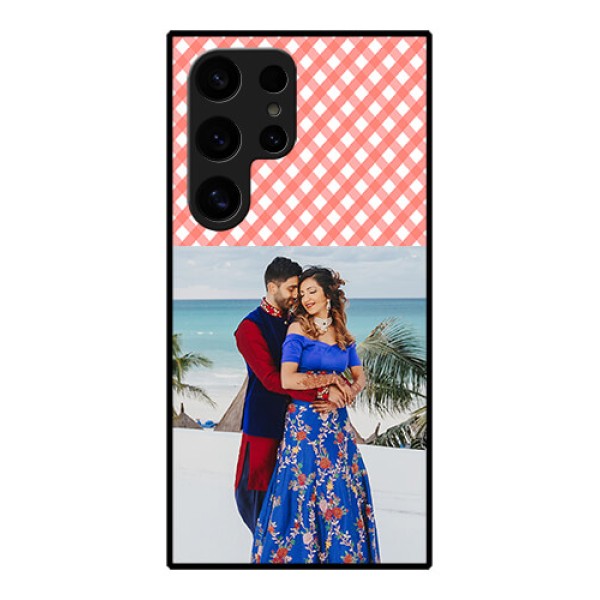 Samsung Galaxy S24 Ultra 5G Custom Glass Phone Case - Pink Pattern Design Samsung Galaxy S24 Ultra 5G Custom Glass Phone Case - Pink Pattern Design