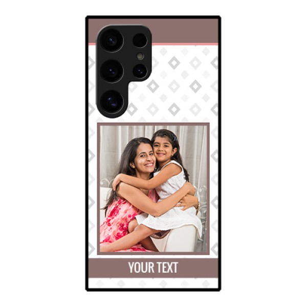 Samsung Galaxy S24 Ultra 5G Custom Glass Phone Case - Simple Diamond Design Samsung Galaxy S24 Ultra 5G Custom Glass Phone Case - Simple Diamond Design