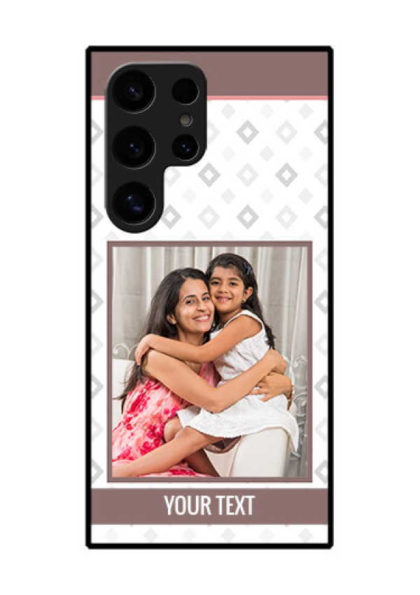 Samsung Galaxy S24 Ultra 5G Custom Glass Phone Case - Simple Diamond Design