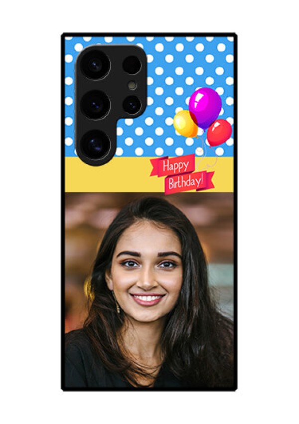 Samsung Galaxy S24 Ultra 5G Custom Glass Phone Case - Happy Birthday Design