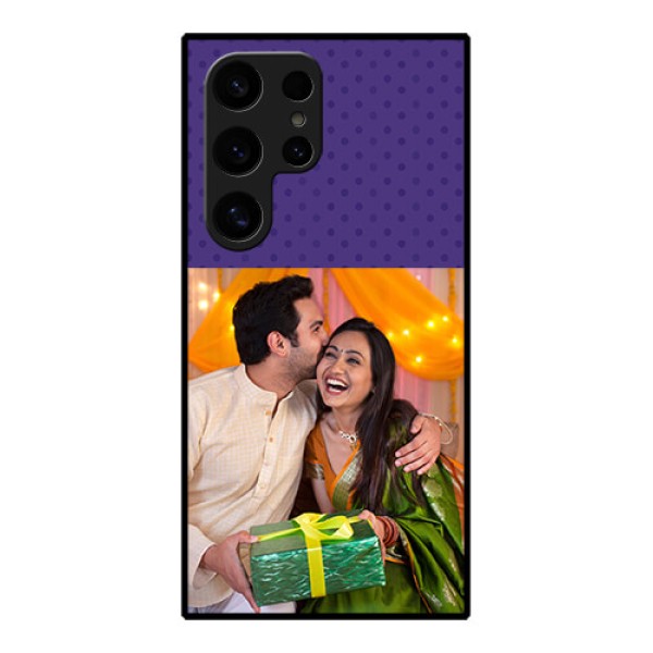Samsung Galaxy S24 Ultra 5G Custom Glass Phone Case - Violet Colored Pattern Design Samsung Galaxy S24 Ultra 5G Custom Glass Phone Case - Violet Colored Pattern Design