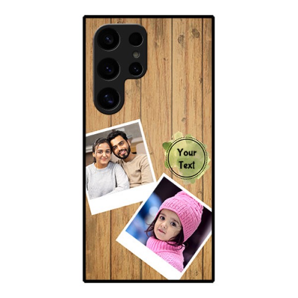 Samsung Galaxy S24 Ultra 5G Custom Glass Phone Case - Wooden Texture Design
