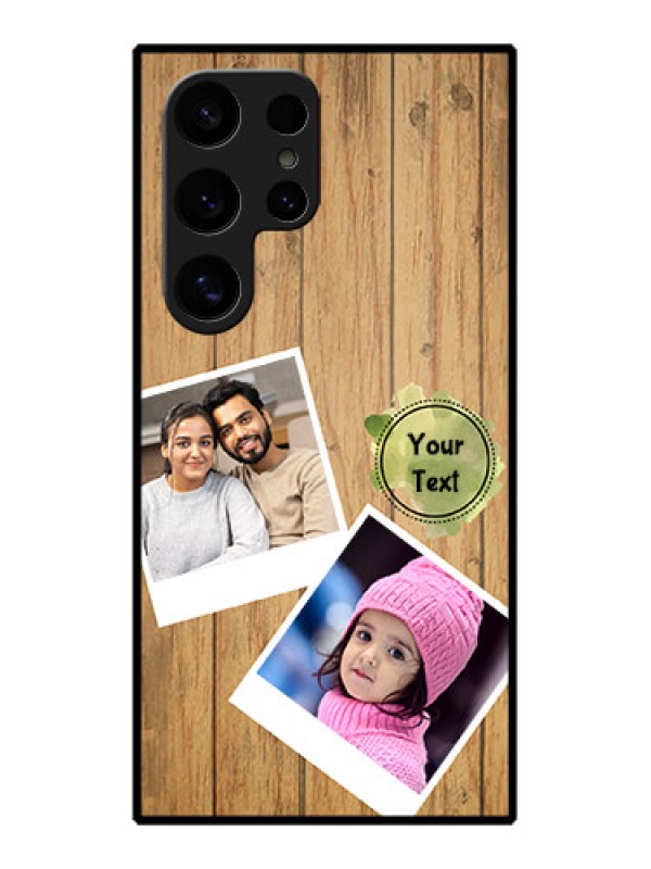 Custom Samsung Galaxy S24 Ultra 5G Custom Glass Phone Case - Wooden Texture Design
