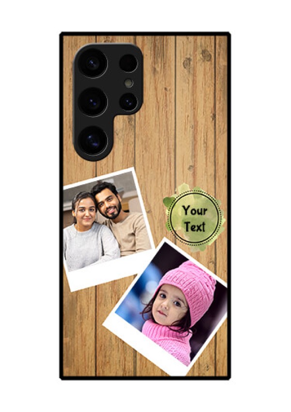 Samsung Galaxy S24 Ultra 5G Custom Glass Phone Case - Wooden Texture Design