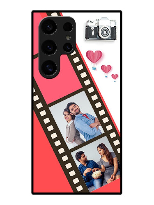 Custom Samsung Galaxy S24 Ultra 5G Custom Glass Phone Case - 3 Image Holder With Film Reel