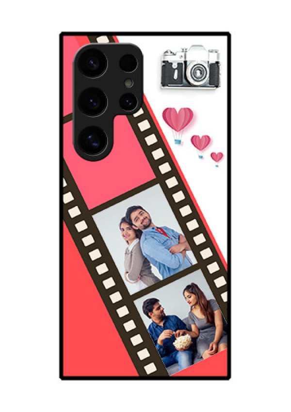 Samsung Galaxy S24 Ultra 5G Custom Glass Phone Case - 3 Image Holder With Film Reel
