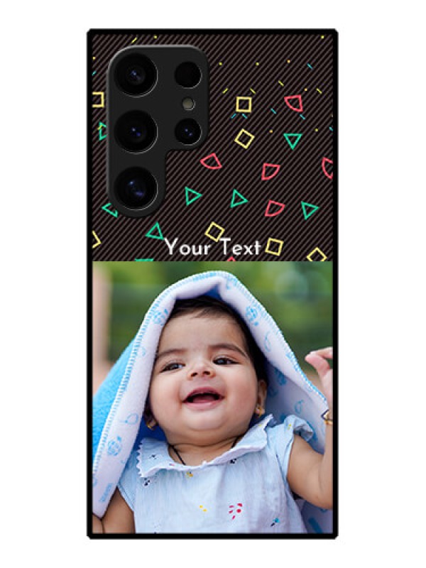 Custom Samsung Galaxy S24 Ultra 5G Custom Glass Phone Case - With Confetti Birthday Design