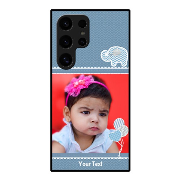 Samsung Galaxy S24 Ultra 5G Custom Glass Phone Case - With Kids Pattern Design