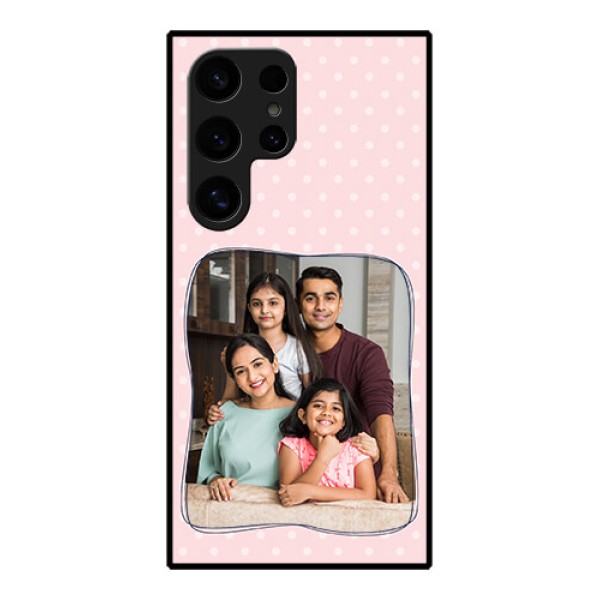 Samsung Galaxy S24 Ultra 5G Custom Glass Phone Case - Family With Dots Design Samsung Galaxy S24 Ultra 5G Custom Glass Phone Case - Family With Dots Design