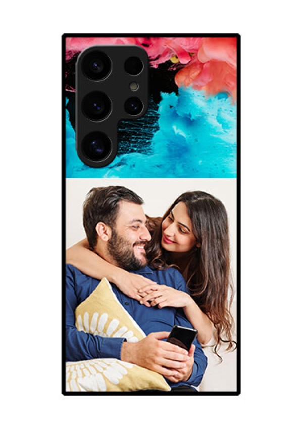 Samsung Galaxy S24 Ultra 5G Custom Glass Phone Case - Quote With Acrylic Painting Design