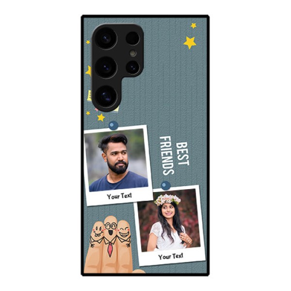 Samsung Galaxy S24 Ultra 5G Custom Glass Phone Case - Sticky Frames And Friendship Design Samsung Galaxy S24 Ultra 5G Custom Glass Phone Case - Sticky Frames And Friendship Design