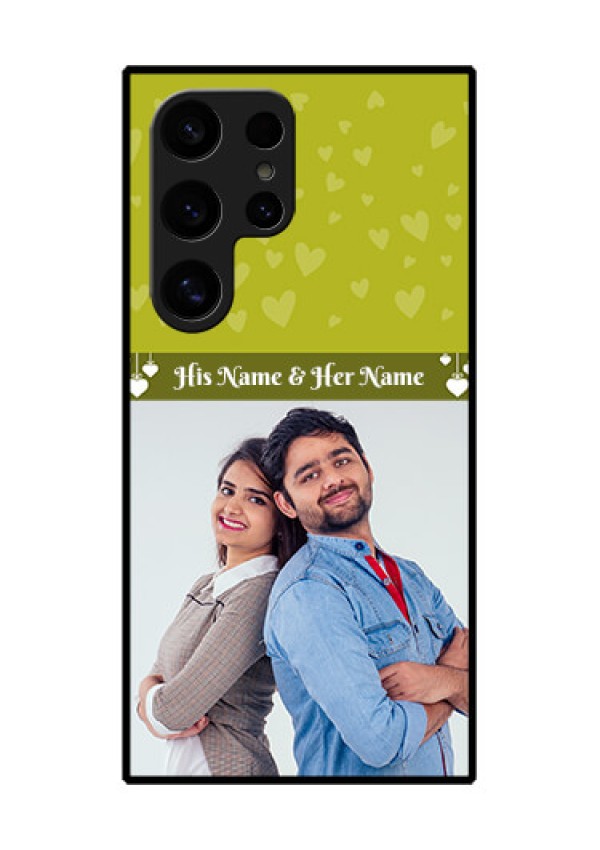 Samsung Galaxy S24 Ultra 5G Custom Glass Phone Case - You & Me Heart Design