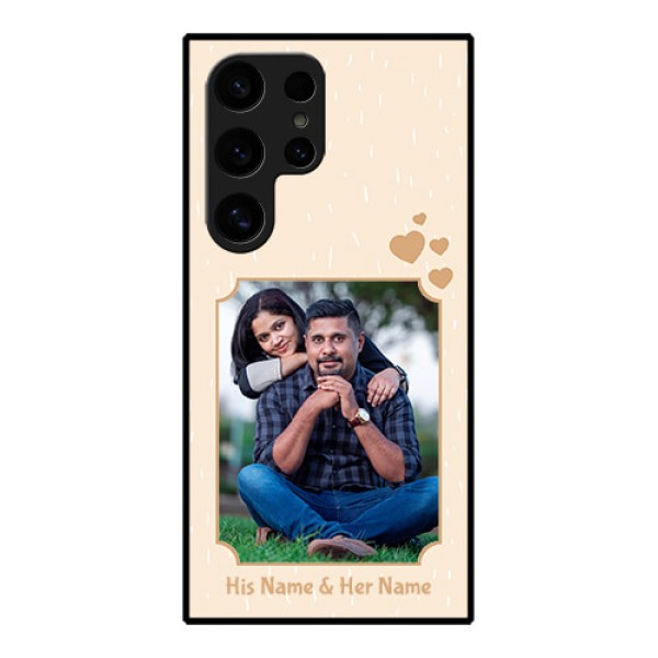 Samsung Galaxy S24 Ultra 5G Custom Glass Phone Case - With Confetti Love Design Samsung Galaxy S24 Ultra 5G Custom Glass Phone Case - With Confetti Love Design