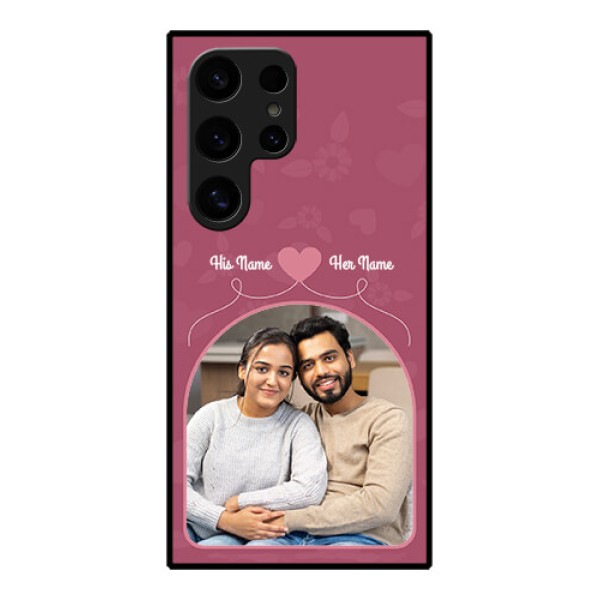 Samsung Galaxy S24 Ultra 5G Custom Glass Phone Case - Love Floral Design