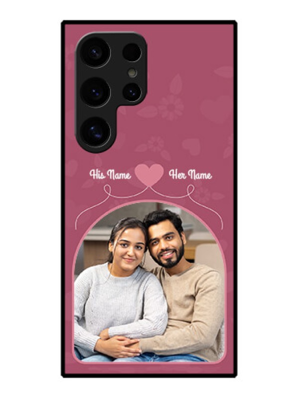 Custom Samsung Galaxy S24 Ultra 5G Custom Glass Phone Case - Love Floral Design