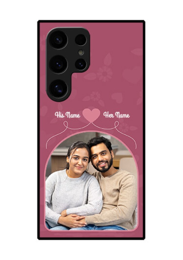 Samsung Galaxy S24 Ultra 5G Custom Glass Phone Case - Love Floral Design
