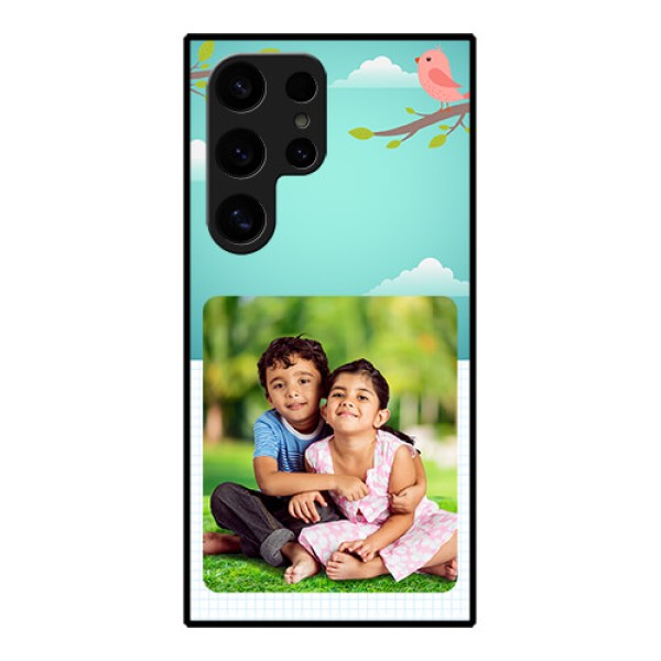 Samsung Galaxy S24 Ultra 5G Custom Glass Phone Case - Doodle Love Design