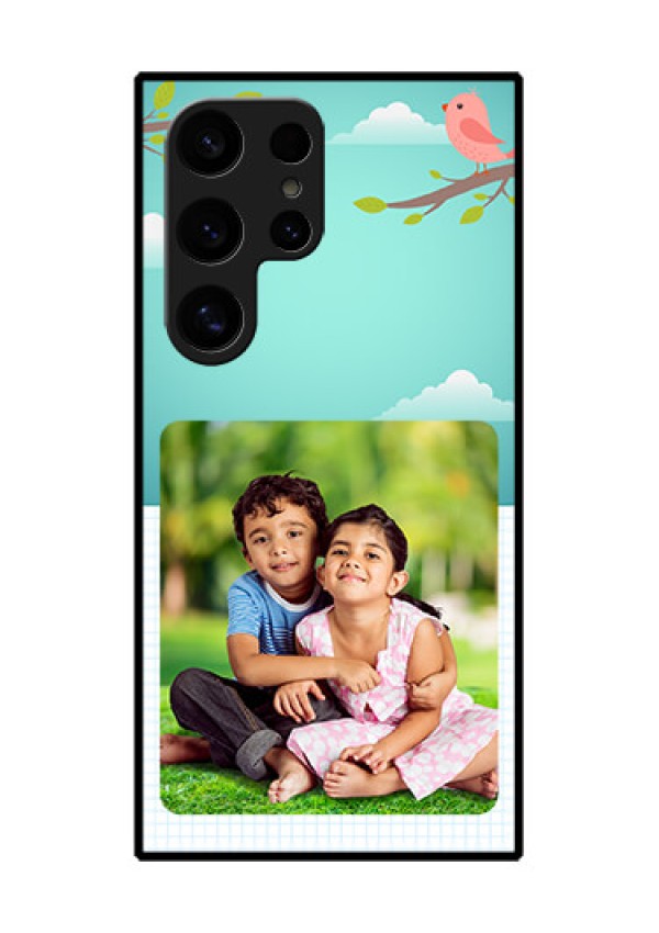Samsung Galaxy S24 Ultra 5G Custom Glass Phone Case - Doodle Love Design