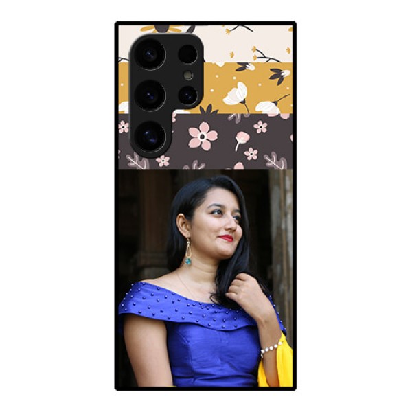 Samsung Galaxy S24 Ultra 5G Custom Glass Phone Case - Stylish Floral Design Samsung Galaxy S24 Ultra 5G Custom Glass Phone Case - Stylish Floral Design
