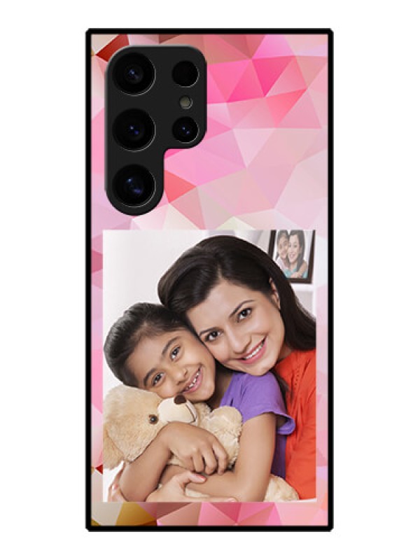 Custom Samsung Galaxy S24 Ultra 5G Custom Glass Phone Case - Abstract Triangle Design