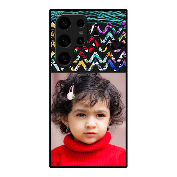 Samsung Galaxy S24 Ultra 5G Custom Glass Phone Case - Neon Abstract Design