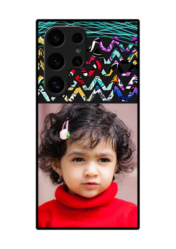 Samsung Galaxy S24 Ultra 5G Custom Glass Phone Case - Neon Abstract Design