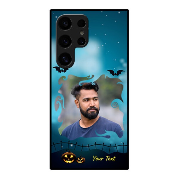 Samsung Galaxy S24 Ultra 5G Custom Glass Phone Case - Halloween Frame Design Samsung Galaxy S24 Ultra 5G Custom Glass Phone Case - Halloween Frame Design