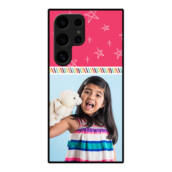 Samsung Galaxy S24 Ultra 5G Custom Glass Phone Case - Line Art Design