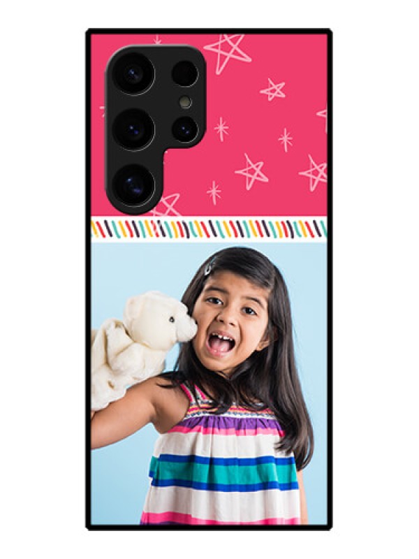 Custom Samsung Galaxy S24 Ultra 5G Custom Glass Phone Case - Line Art Design