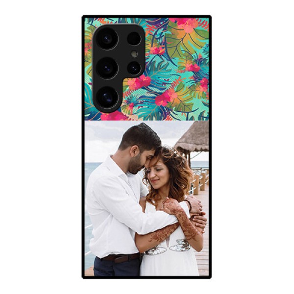 Samsung Galaxy S24 Ultra 5G Custom Glass Phone Case - Watercolor Floral Design