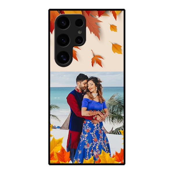 Samsung Galaxy S24 Ultra 5G Custom Glass Phone Case - Autumn Maple Leaves Design Samsung Galaxy S24 Ultra 5G Custom Glass Phone Case - Autumn Maple Leaves Design