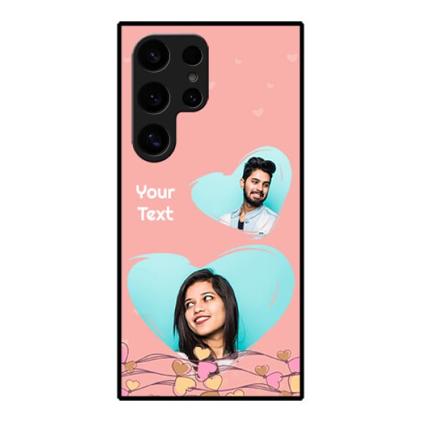 Samsung Galaxy S24 Ultra 5G Custom Glass Phone Case - Love Doodle Design