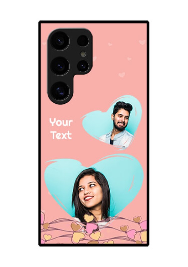 Samsung Galaxy S24 Ultra 5G Custom Glass Phone Case - Love Doodle Design
