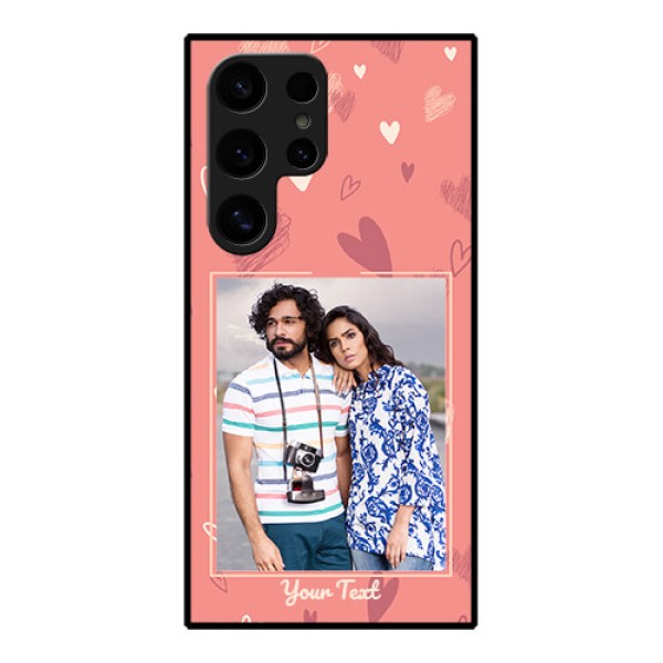 Samsung Galaxy S24 Ultra 5G Custom Glass Phone Case - Love Doodle Art Design Samsung Galaxy S24 Ultra 5G Custom Glass Phone Case - Love Doodle Art Design