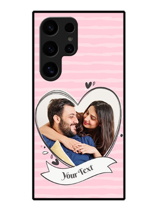 Custom Samsung Galaxy S24 Ultra 5G Custom Glass Phone Case - Vintage Heart Design