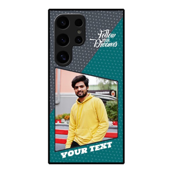Samsung Galaxy S24 Ultra 5G Custom Glass Phone Case - Background Pattern Design With Quote Samsung Galaxy S24 Ultra 5G Custom Glass Phone Case - Background Pattern Design With Quote