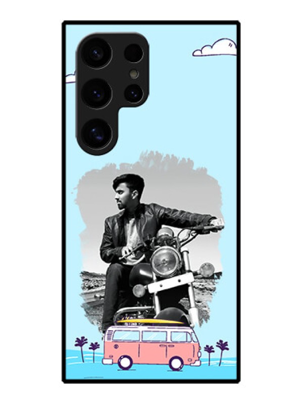 Custom Samsung Galaxy S24 Ultra 5G Custom Glass Phone Case - Travel & Adventure Design