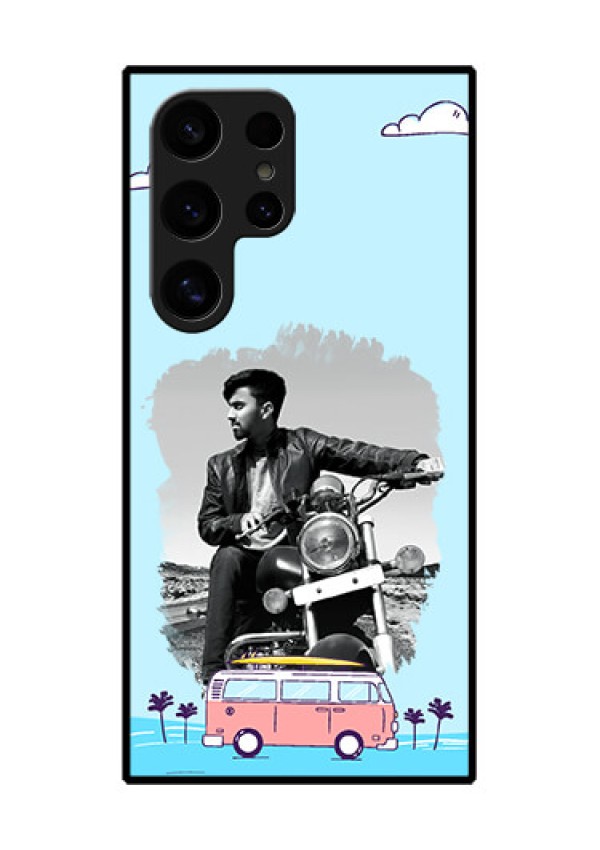 Samsung Galaxy S24 Ultra 5G Custom Glass Phone Case - Travel & Adventure Design