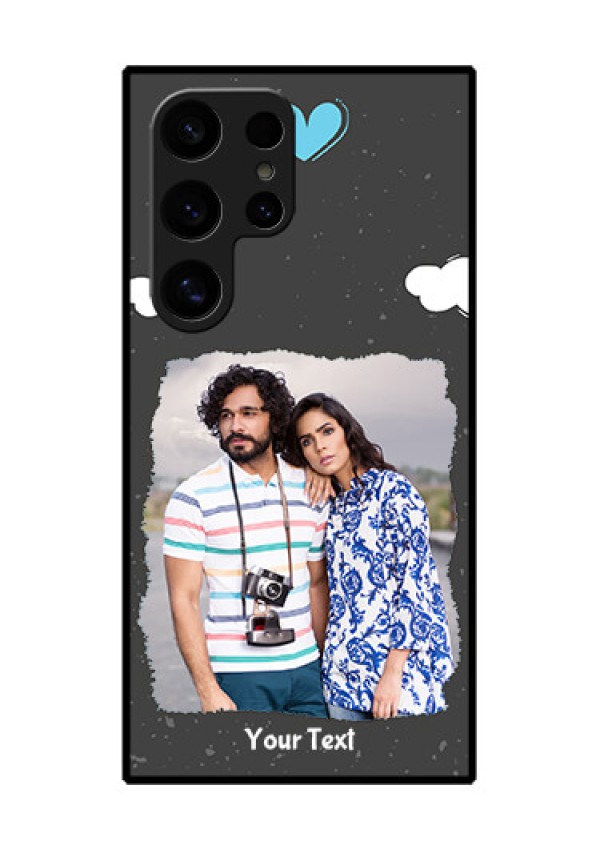 Samsung Galaxy S24 Ultra 5G Custom Glass Phone Case - Splashes With Love Doodles Design