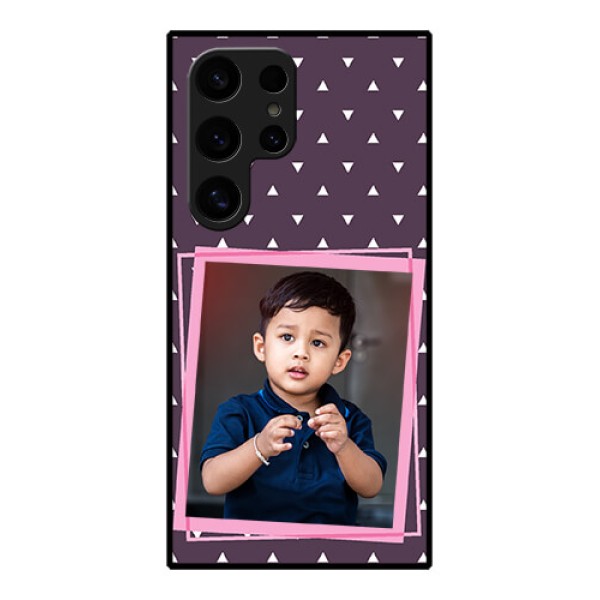 Samsung Galaxy S24 Ultra 5G Custom Glass Phone Case - Triangle Pattern Dotted Design Samsung Galaxy S24 Ultra 5G Custom Glass Phone Case - Triangle Pattern Dotted Design