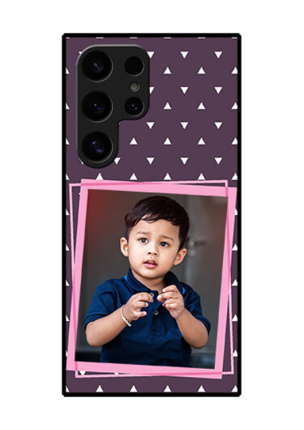 Samsung Galaxy S24 Ultra 5G Custom Glass Phone Case - Triangle Pattern Dotted Design
