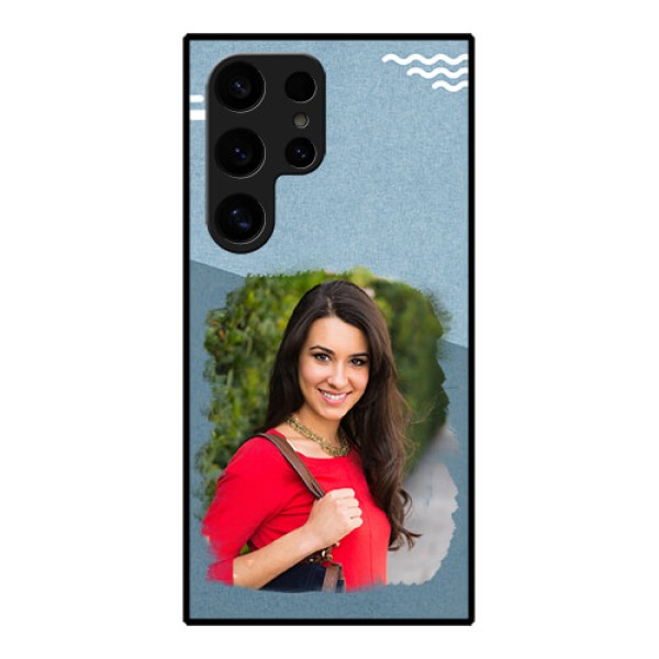Samsung Galaxy S24 Ultra 5G Custom Glass Phone Case - Grunge Line Art Design Samsung Galaxy S24 Ultra 5G Custom Glass Phone Case - Grunge Line Art Design