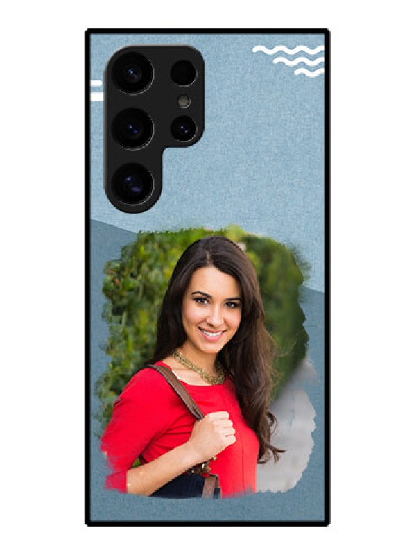 Custom Samsung Galaxy S24 Ultra 5G Custom Glass Phone Case - Grunge Line Art Design