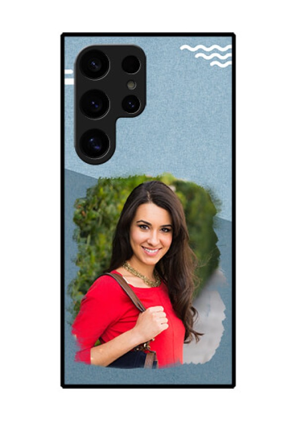 Samsung Galaxy S24 Ultra 5G Custom Glass Phone Case - Grunge Line Art Design