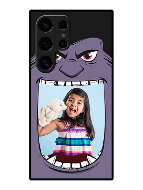 Custom Samsung Galaxy S24 Ultra 5G Custom Glass Phone Case - Angry Monster Design