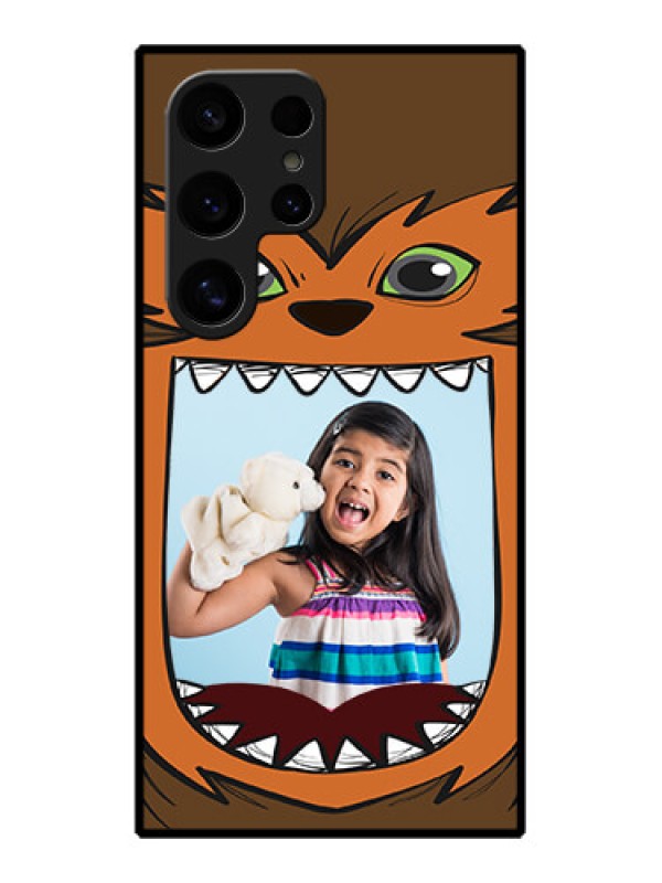 Custom Samsung Galaxy S24 Ultra 5G Custom Glass Phone Case - Owl Monster Back Case Design