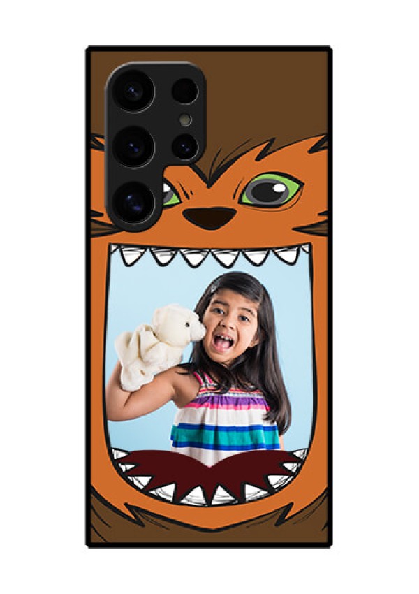 Samsung Galaxy S24 Ultra 5G Custom Glass Phone Case - Owl Monster Back Case Design