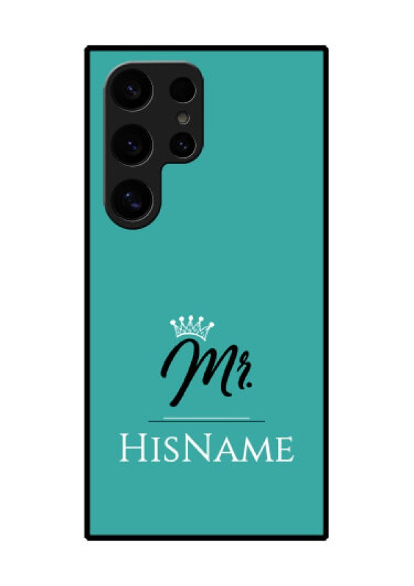 Samsung Galaxy S24 Ultra 5G Custom Glass Phone Case - Mr With Name Design