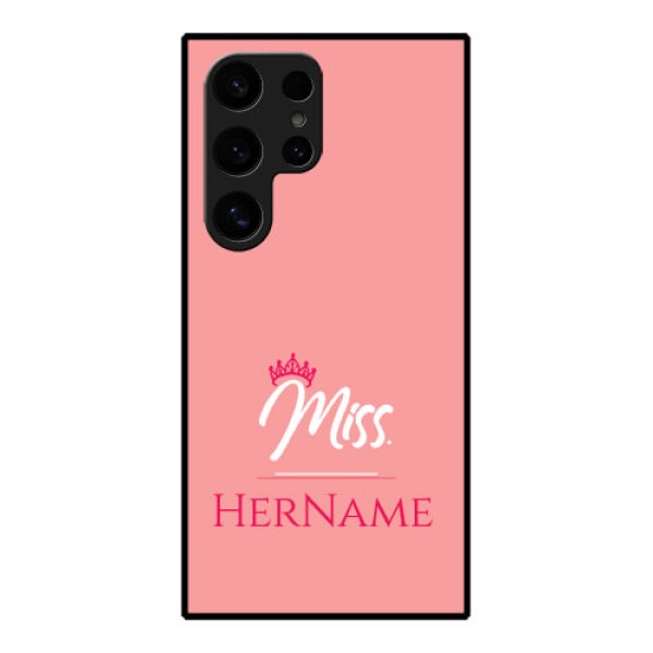 Samsung Galaxy S24 Ultra 5G Custom Glass Phone Case - Mrs With Name Design