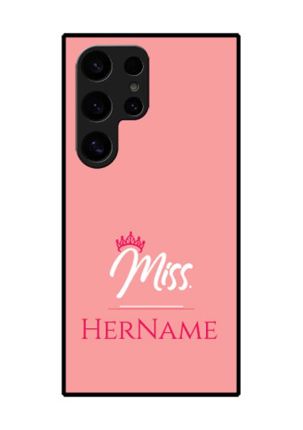 Samsung Galaxy S24 Ultra 5G Custom Glass Phone Case - Mrs With Name Design